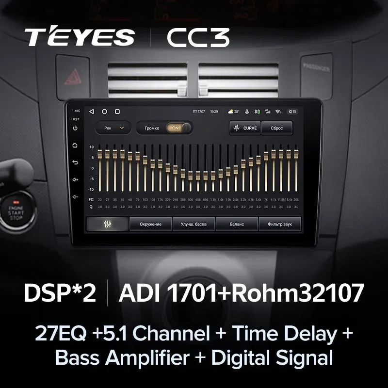 Комплект магнитолы TEYES CC3L 9.0" для Toyota Innova