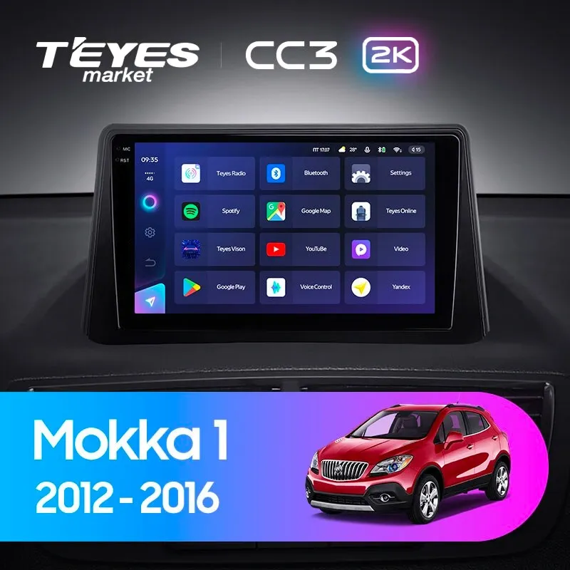 Комплект магнитолы TEYES CC3 2K 9.5" для Opel Mokka I 2012-2016 Комплект магнитолы TEYES CC3 2K 9.5" для Opel Mokka I 2012-2016