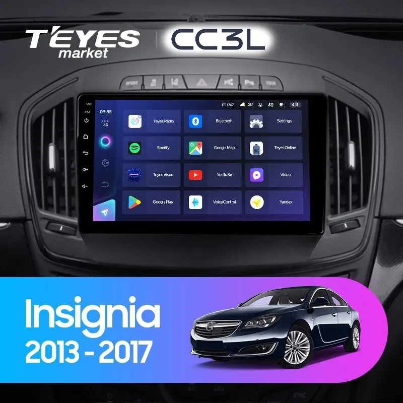 Комплект магнитолы TEYES CC3L 9.0" для Opel Insignia Комплект магнитолы TEYES CC3L 9.0" для Opel Insignia