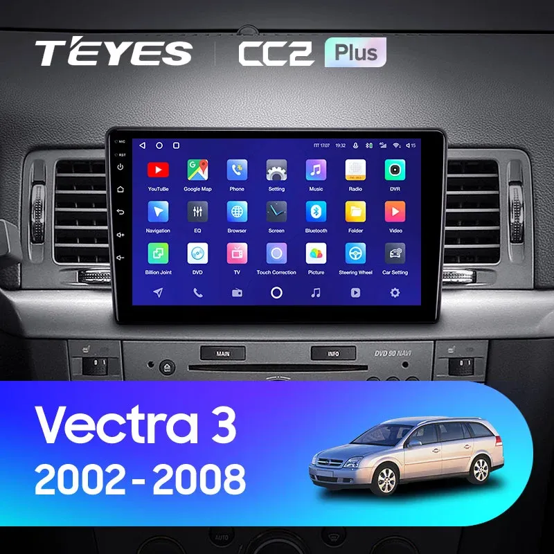 Комплект магнитолы TEYES CC2 Plus 9.0" для Opel Vectra C 2002-2008 Комплект магнитолы TEYES CC2 Plus 9.0" для Opel Vectra C 2002-2008
