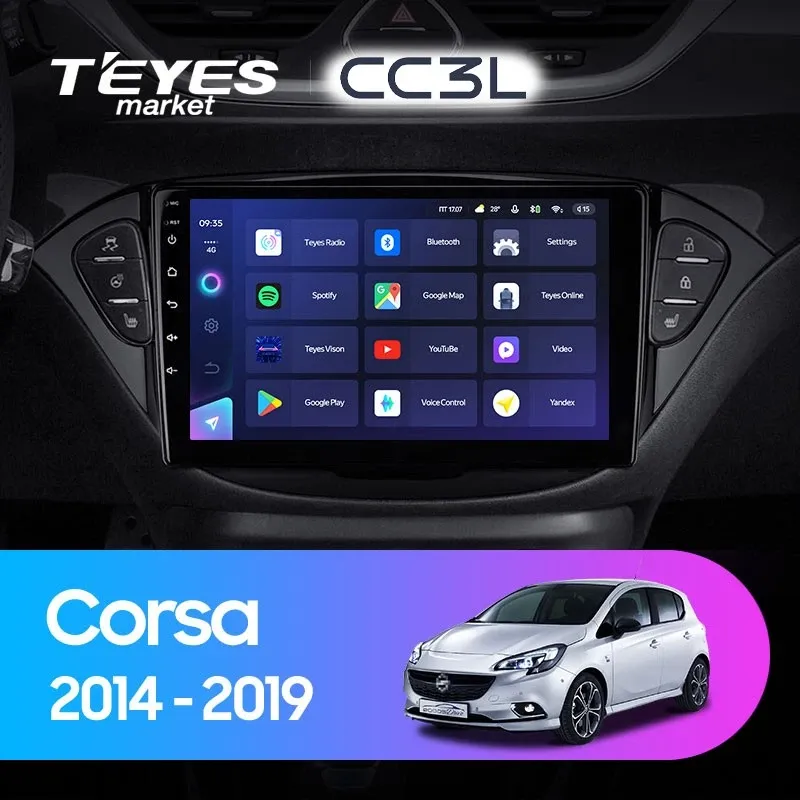 Комплект магнитолы TEYES CC3L 9.0" для Opel Corsa Комплект магнитолы TEYES CC3L 9.0" для Opel Corsa