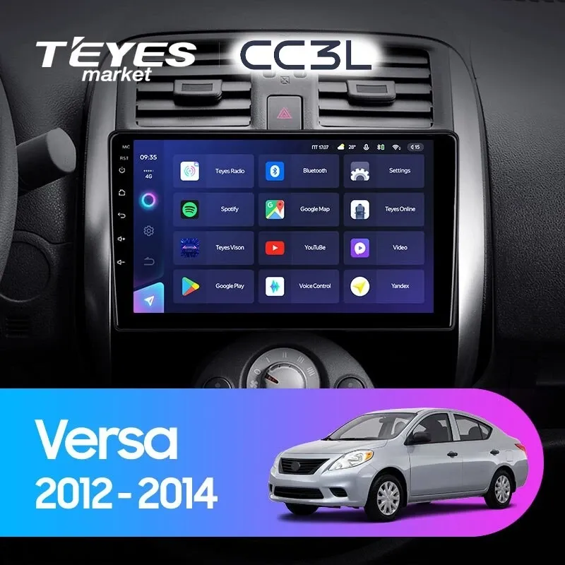Комплект магнитолы TEYES CC3L 9.0" для Nissan Versa