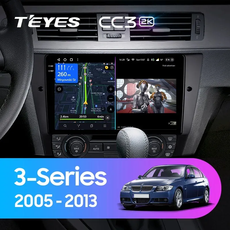 Комплект магнитолы TEYES CC3 2K 9.5" для BMW 3 серия F30/F31 2011-2015