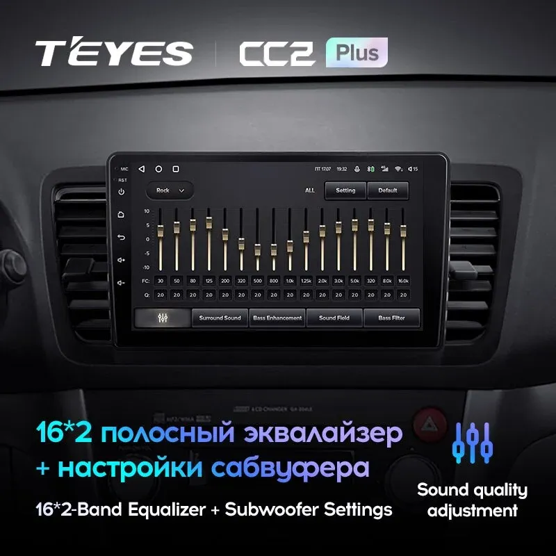 Комплект магнитолы TEYES CC2 Plus 9.0" для Subaru Outback BP 2003-2009