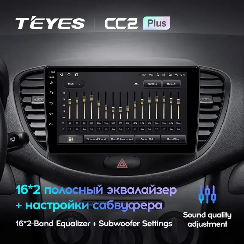 Комплект магнитолы TEYES CC2 Plus 9.0" для Hyundai i10 I 2007-2013