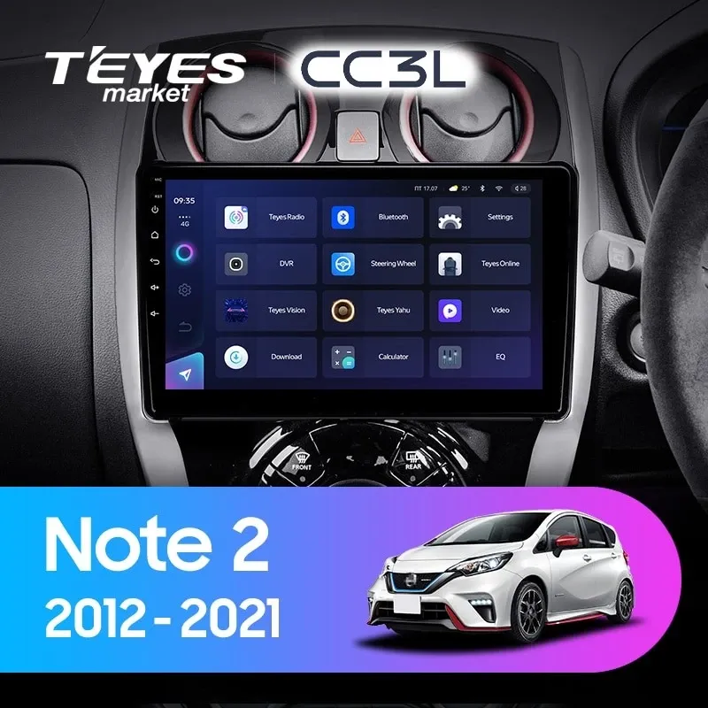 Комплект магнитолы TEYES CC3L 10.2" для Nissan Note