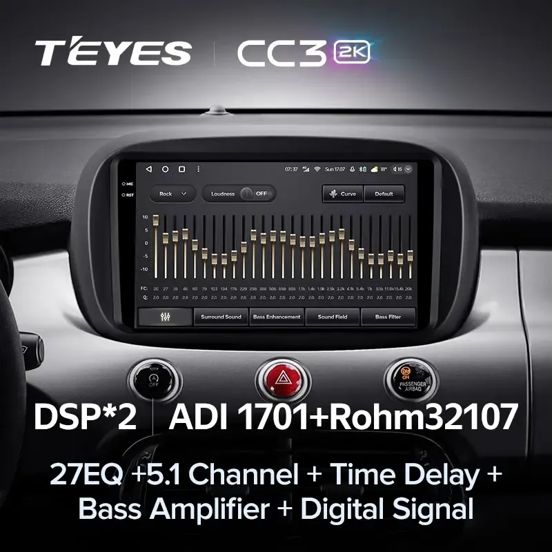 Комплект магнитолы TEYES CC3 2K 9.5" для FIAT 500X I 2014-2018