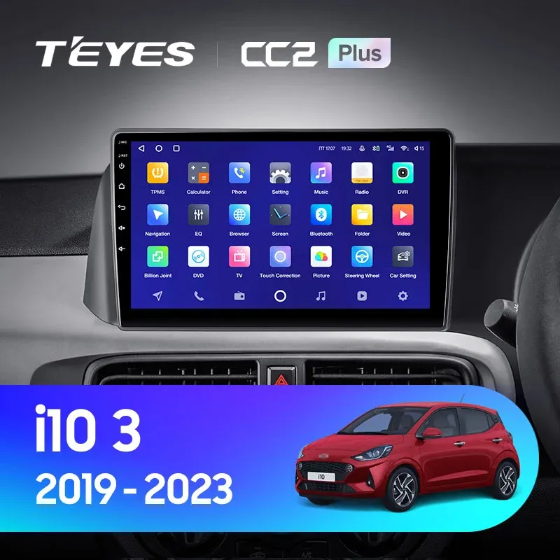 Комплект магнитолы TEYES CC2 Plus 10.2" для Hyundai i10 III 2019-2023