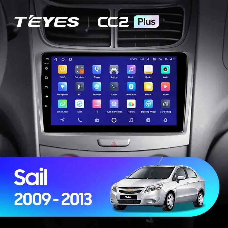 Комплект магнитолы TEYES CC2 Plus 9.0" для Chevrolet Sail 2009-2013
