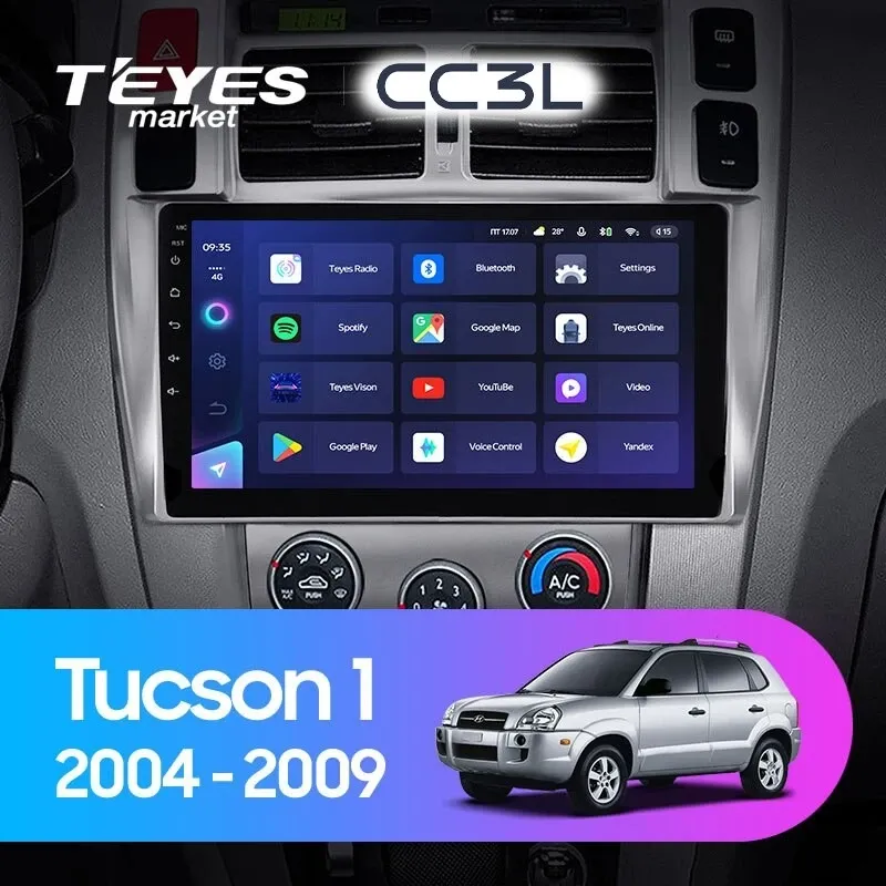 Комплект магнитолы TEYES CC3L 10.2" для Hyundai Tucson