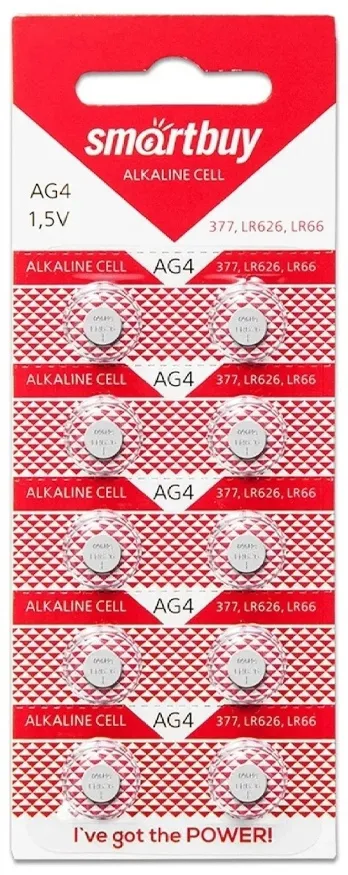 Элемент Smartbuy AG4-10B G4 LR626, LR66 - фото