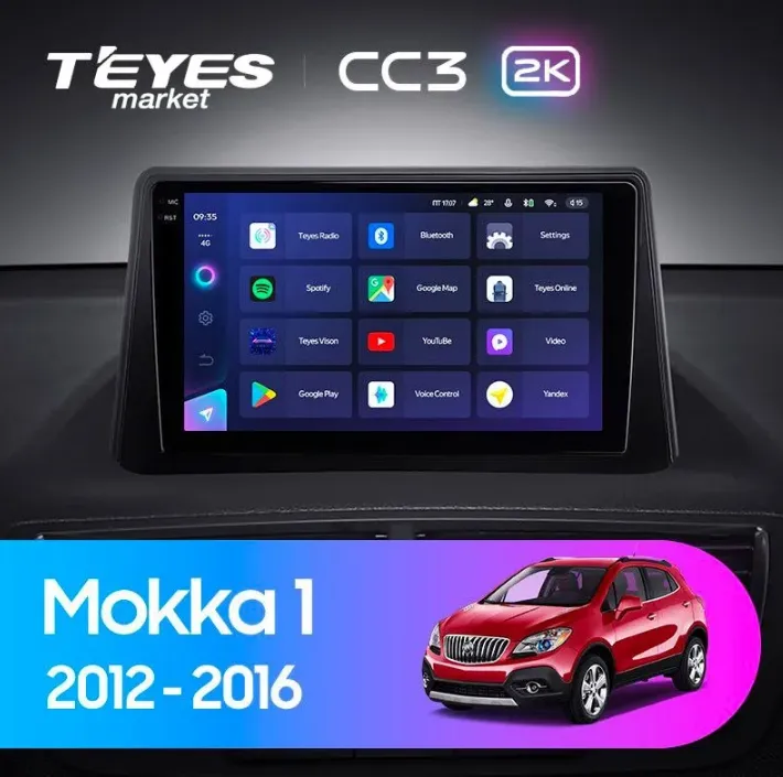 ШГУ Teyes CC3 2K 4/64 GB Opel Mokka 1 2012-2016 9.5" - фото