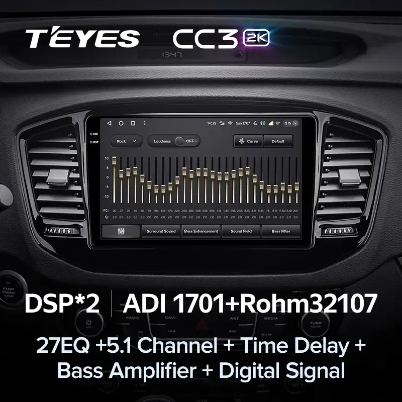 Комплект магнитолы TEYES CC3 2K 9.5" для Geely Emgrand X7 I рестайлинг 2016-2019