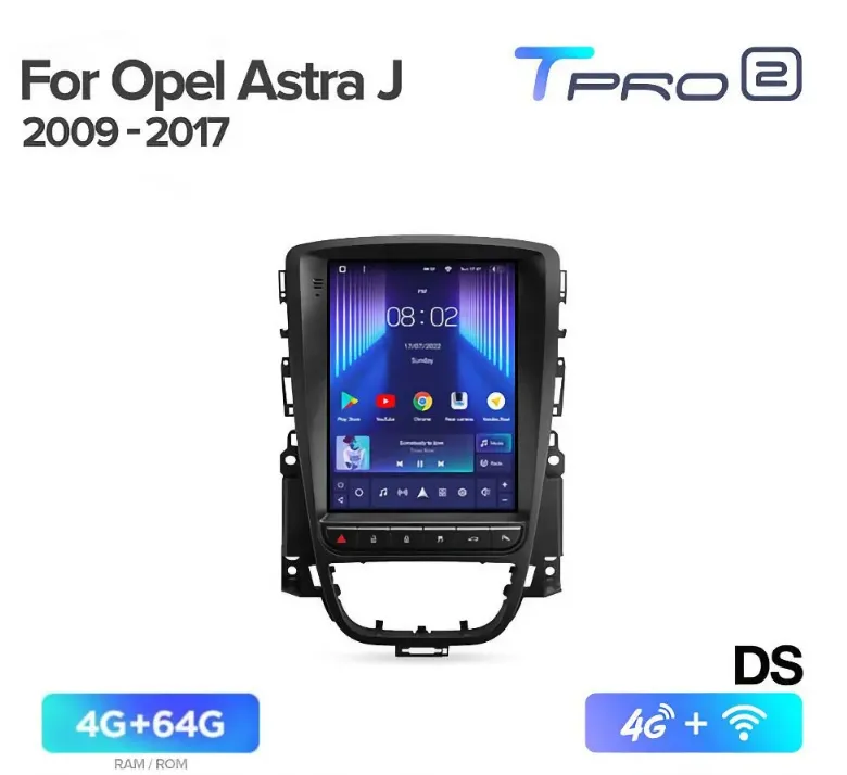 ШГУ Teyes TPRO2 4/64 Opel Astra J 2009-2017 10.36" - фото