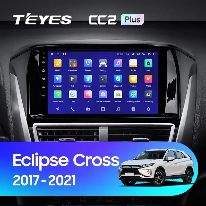 Комплект магнитолы TEYES CC2 Plus 9.0" для Mitsubishi Eclipse Cross I 2017-2023