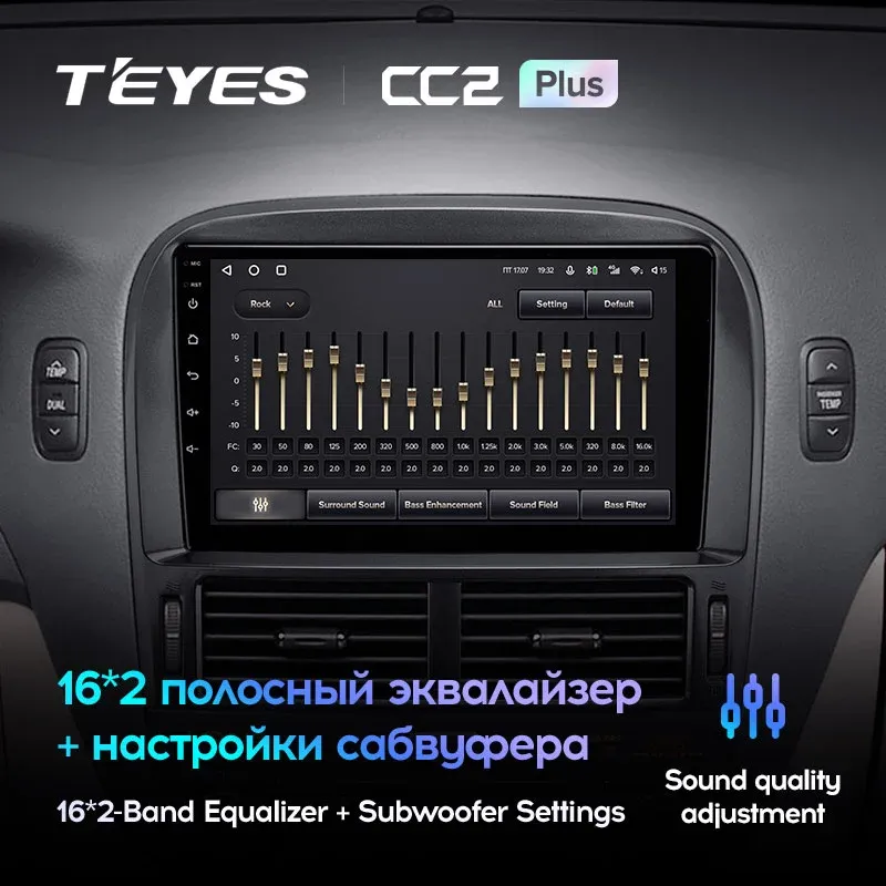 Комплект магнитолы TEYES CC2 Plus 9.0" для Lexus LS III 2000-2003
