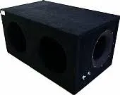 Ящик под сабвуфер 2х8" люкс с трубой черный - фото Ящик под сабвуфер 2х8" люкс с трубой черный - фото