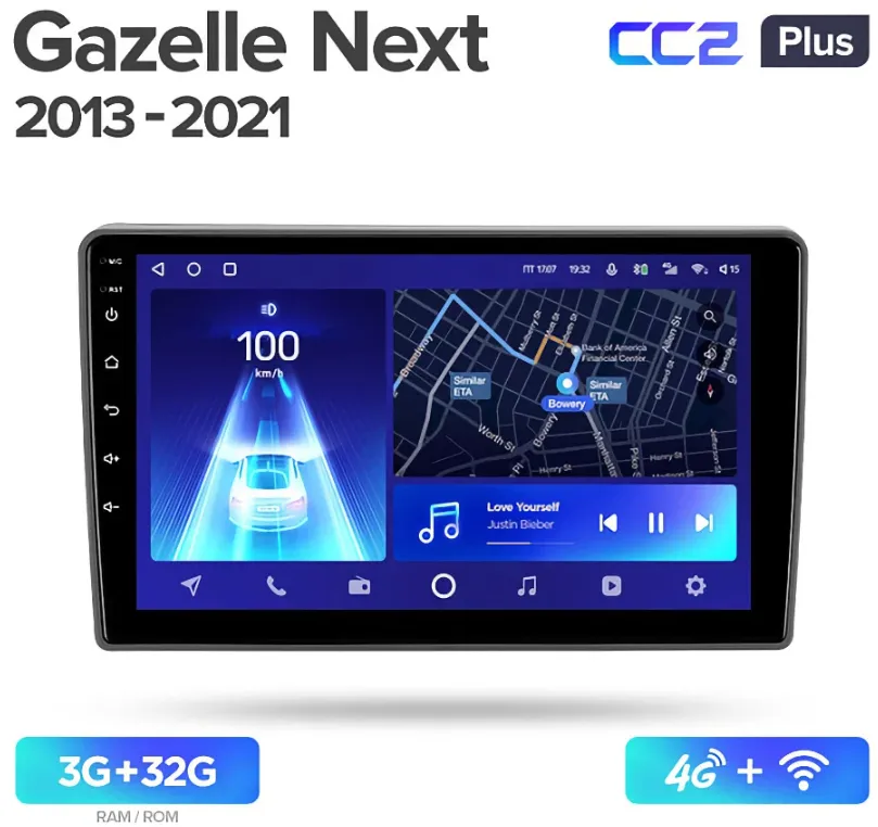 ШГУ Teyes CC2 Plus 4/32 GB для автомобиля GAZ Gazelle Next F3 2013-2021 9" - фото