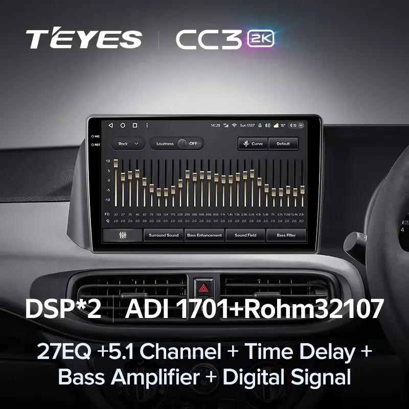 Комплект магнитолы TEYES CC3 2K 10.36" для Hyundai i10 III 2019-2023