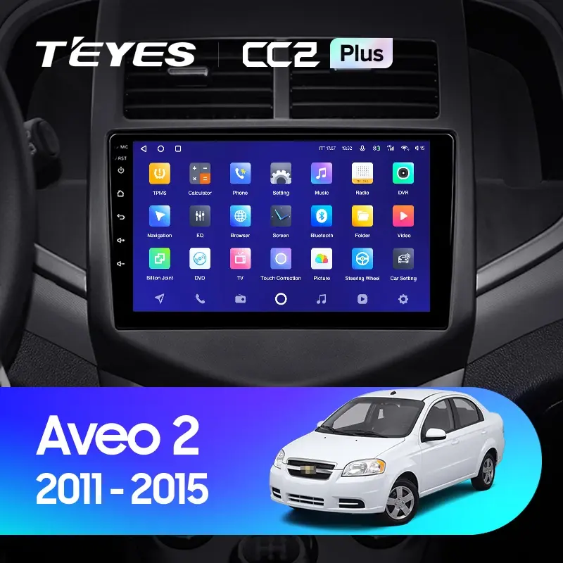 Комплект магнитолы TEYES CC2 Plus 9.0" для Chevrolet Aveo II 2011-2020