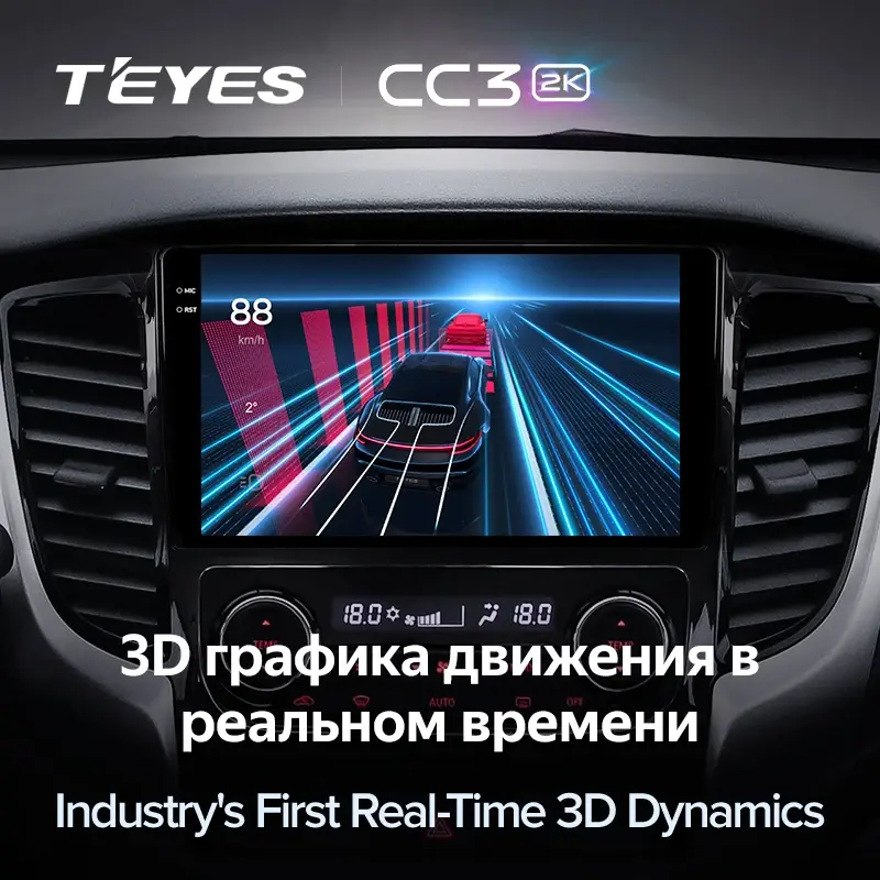 Комплект магнитолы TEYES CC3 2K 9.5" для Mitsubishi L200 V 2015-2019