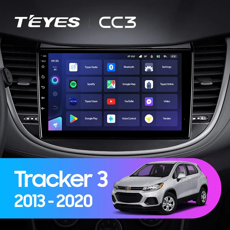 Комплект магнитолы TEYES CC3 9.0" для Chevrolet Tracker III 2013-2020