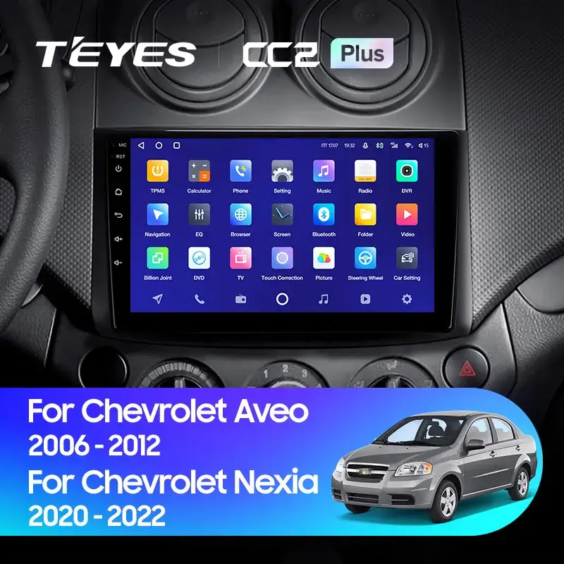 Комплект магнитолы TEYES CC2 Plus 9.0" для Chevrolet Aveo I рестайлинг 2006-2012