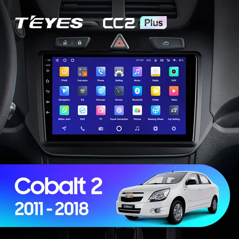 Комплект магнитолы TEYES CC2 Plus 9.0" для Chevrolet Cobalt II рестайлинг 2016-2023