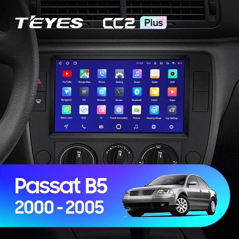 Штатная магнитола TEYES CC2 Plus 9.0" для Volkswagen Passat B5 рестайлинг 2000-2005