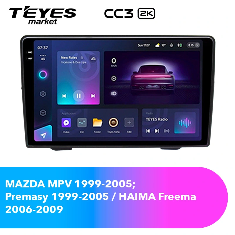Комплект магнитолы TEYES CC3 2K 9.5" для Mazda MPV II 1999-2006