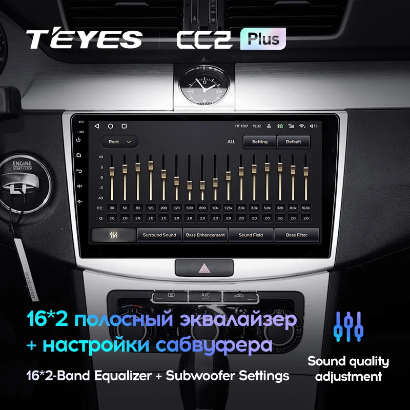 Комплект магнитолы TEYES CC2 Plus 10.2" для Volkswagen Passat B7 2010-2015