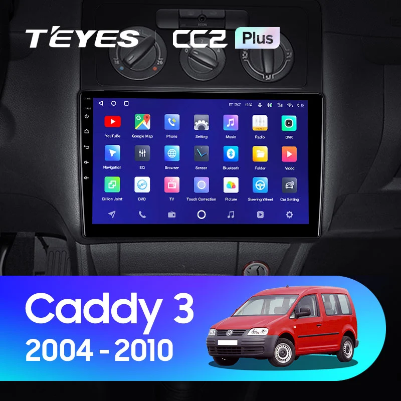 Штатная магнитола для Volkswagen Caddy 2004-2016 Teyes CC2 Plus 9.5" для Volkswagen Caddy III 2004-2015