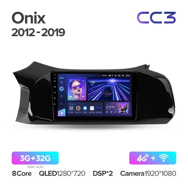 Комплект магнитолы TEYES CC3 9.0" для Chevrolet Onix 2012-2019