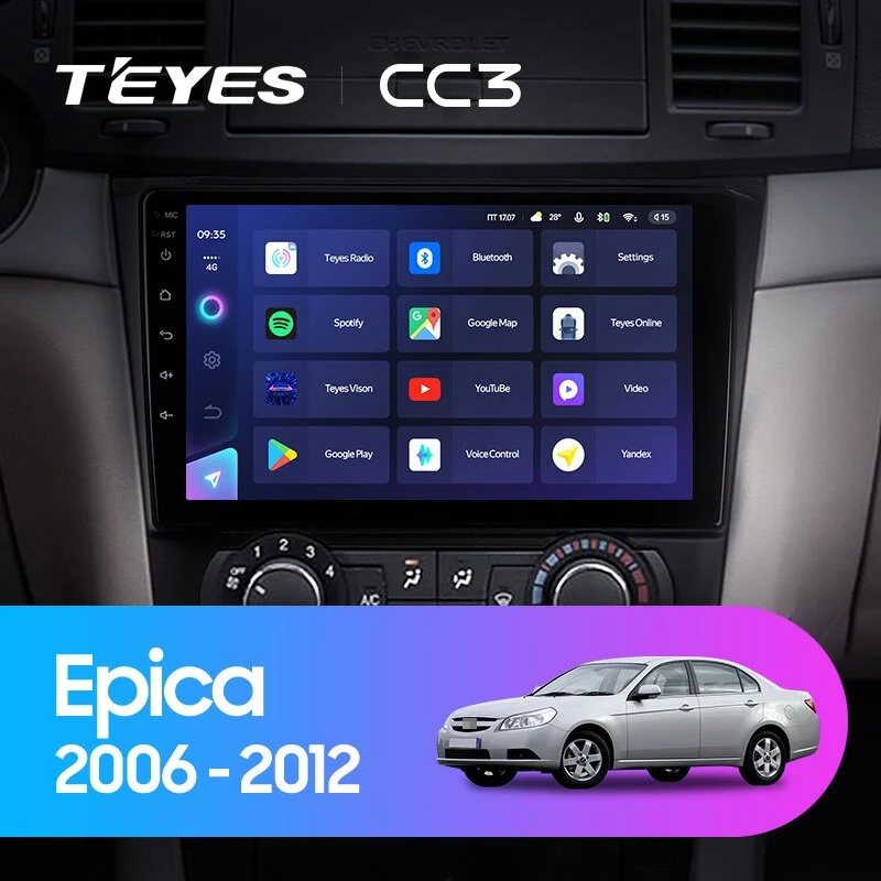 Комплект магнитолы TEYES CC3 9.0" для Chevrolet Epica I 2006-2012