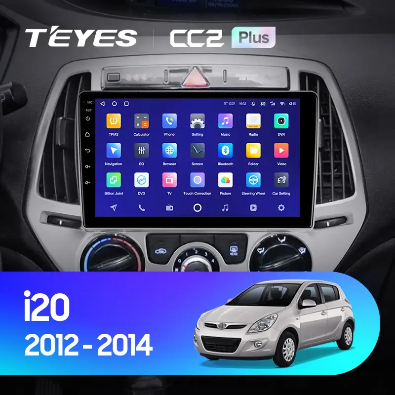 Комплект магнитолы TEYES CC2 Plus 9.0" для Hyundai i20 2012-2014