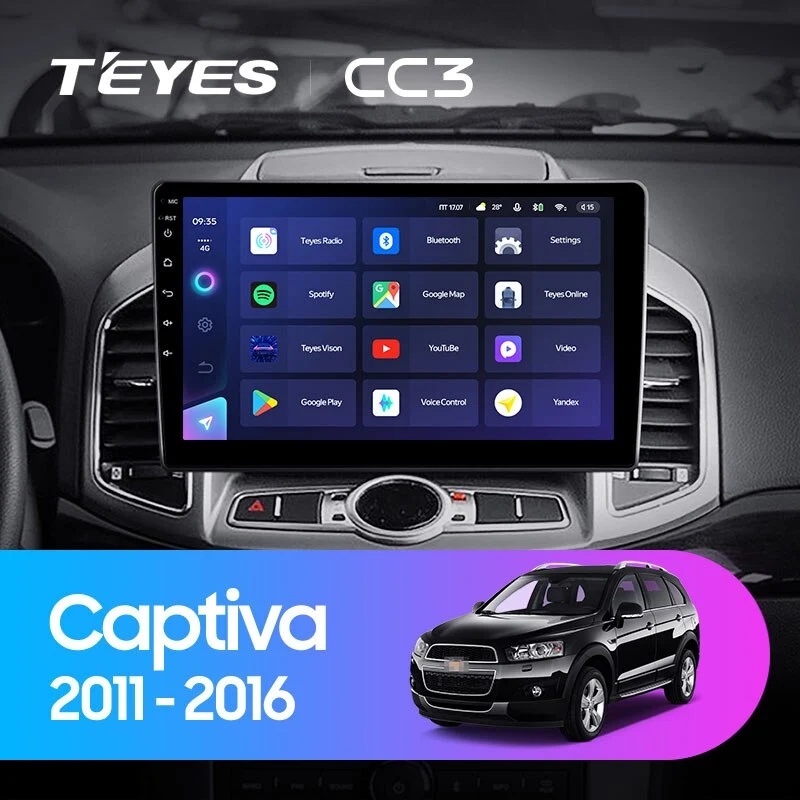 Комплект магнитолы TEYES CC3 10.2" для Chevrolet Captiva I рестайлинг 2011-2016