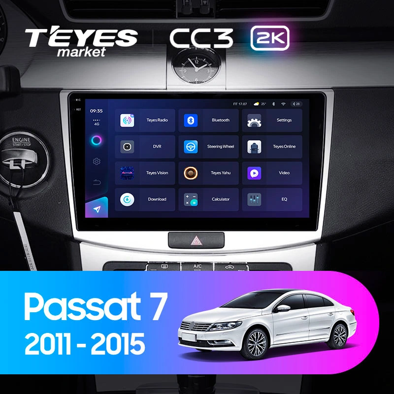Комплект магнитолы TEYES CC3 2K 10.36" для Volkswagen Passat B7 2010-2015