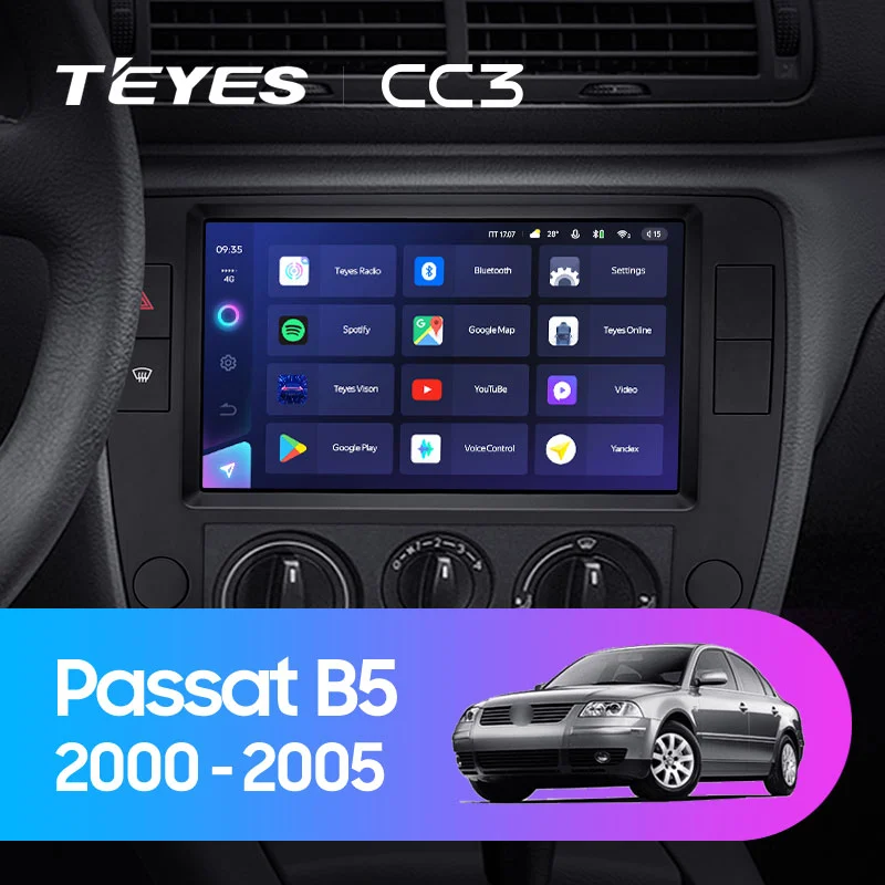 Штатная магнитола TEYES CC3 9.0" для Volkswagen Passat B5 рестайлинг 2000-2005