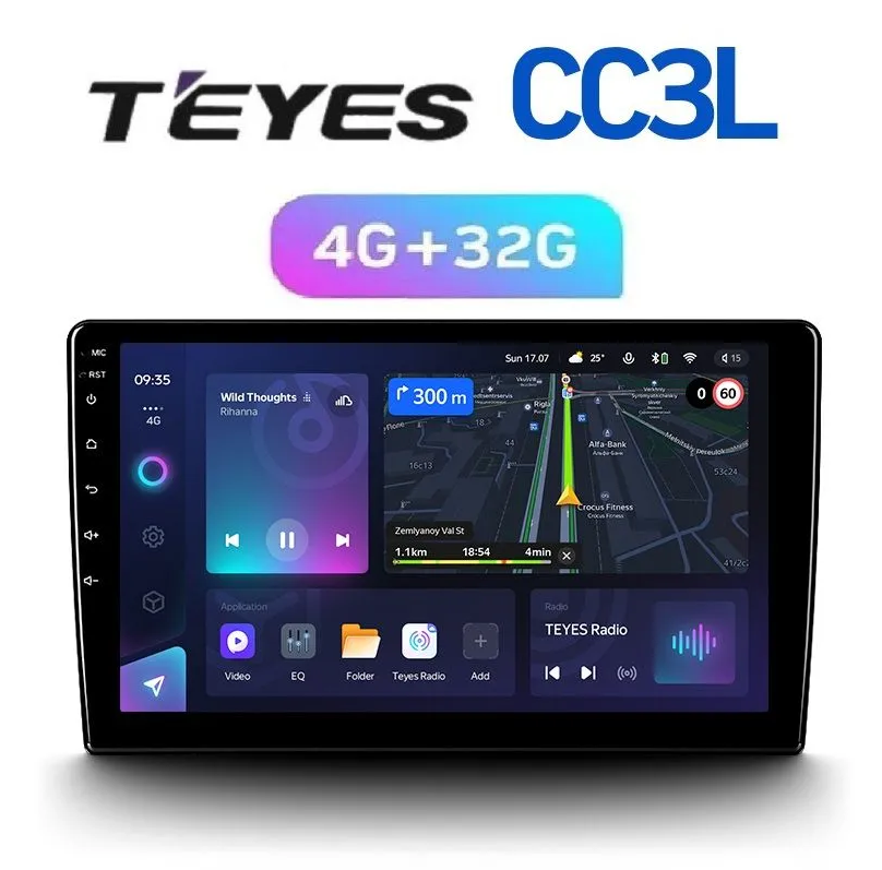 Головное устройство Teyes CC3L 4/32 Universal 9" - фото