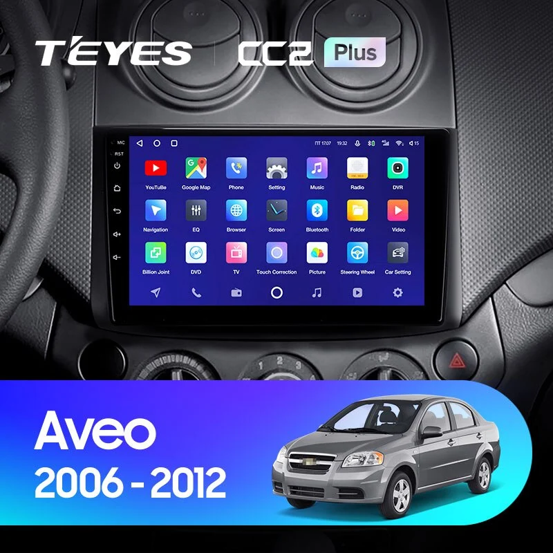 Комплект магнитолы TEYES CC2 Plus 9.0" для Chevrolet Captiva I рестайлинг 2006-2012