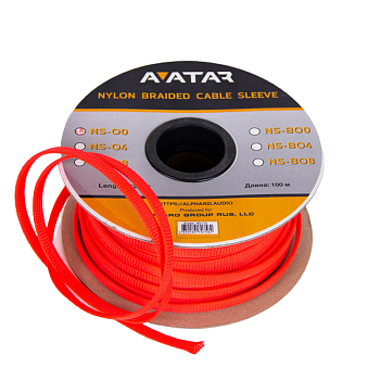 Защитная кабельная оплетка AVATAR NS-O0 Orange (1б-100м)